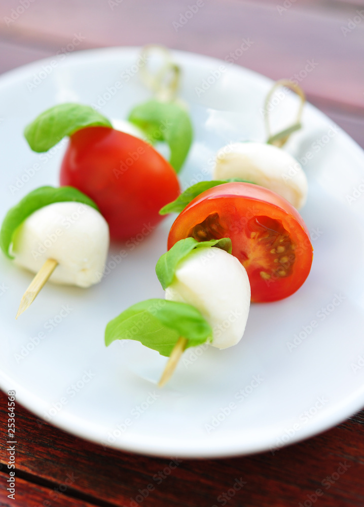 Poster Tomaten, Mozzarella