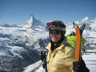 senior skiing - Zermatt ,Switzerland & Matterhorn