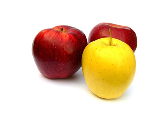 Red and yellow apples.