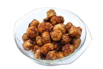 meat balls in glass can