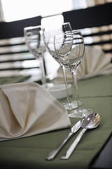 glass in restaurant