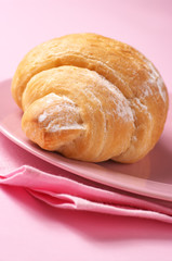 Croissant on plate
