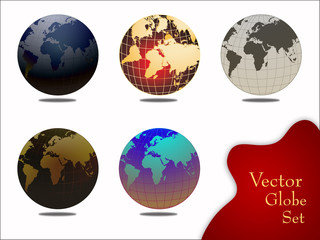 vector globe set