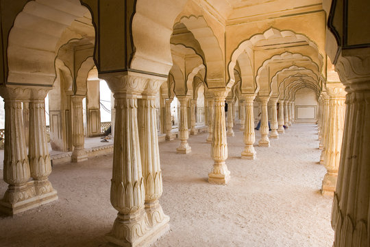 Interiors, Amber palace , old architecture, Jaipur , royal Rajasthan
