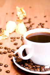coffee, some sweets and beans
