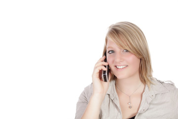 Junge Frau telefoniert 2