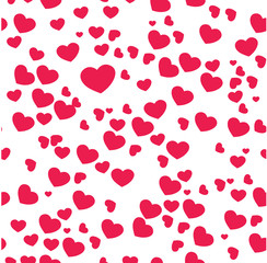 Seamless pattern with hearts