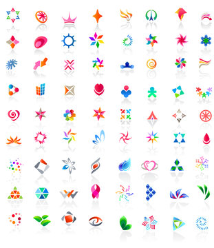 72 different colorful vector icons (part1)