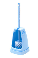 blue toilet brush