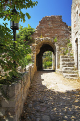 Fototapeta na wymiar Arch in Bar Old Town, Montenegro