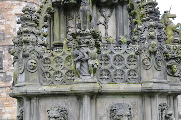 Holyrood Palace, Fountain, Edinburgh, Scotland