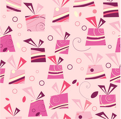 Seamless pattern with gifts