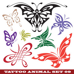 templates butterfly for tattoo and design on different topics