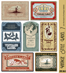 vintage style label (eps 10.0 with grunge background)