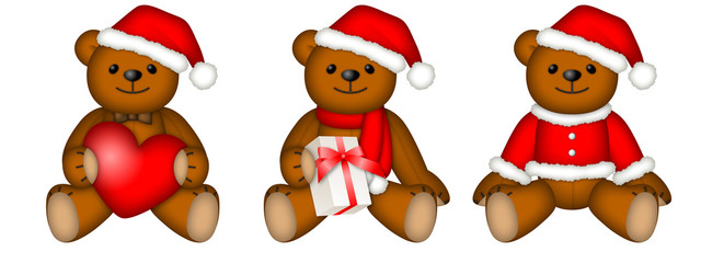 クマのぬいぐるみ　クリスマス