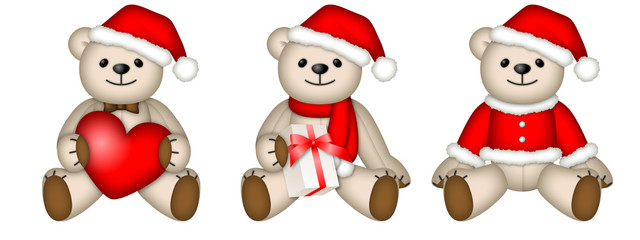 クマのぬいぐるみ　クリスマス