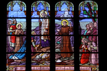 Saint Guénolé conseille le roi Gradlon Môr