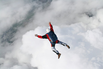Naklejka na ściany i meble Skydiver in freefall