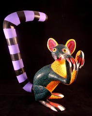 A Coatimundi Alebrije Wood Carving