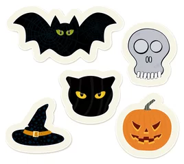Fotobehang Halloween Stickers © Kristina Afanasyeva