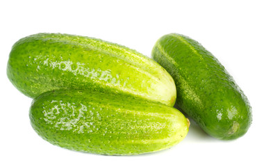 Cucumber isolated on white background.