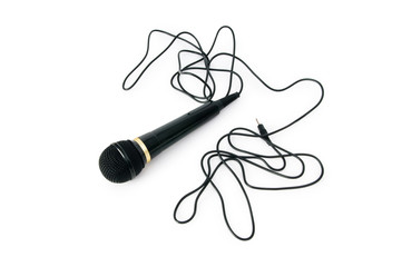 Audio microphone isolated on the white background