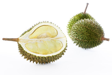 Fototapeta premium Durians on white background