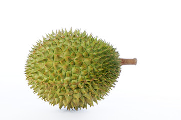 Durian on white background