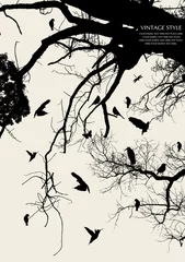 Foto auf Acrylglas Vögel am Baum Baum und Vogel