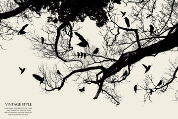 arbre et oiseau