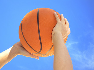 Basketball in hand