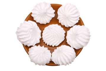 Plate with a white zephyr