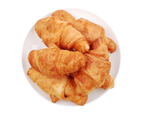 The fresh buns on white