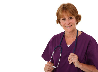 Nurse Holding Stethoscop In Hands