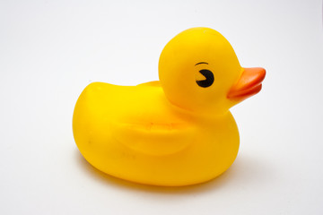 Plastic yellow duck toy