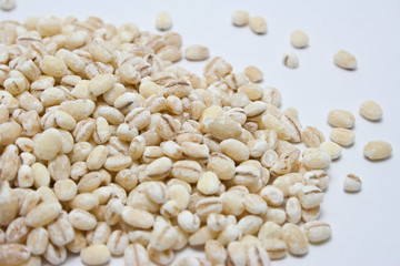 Pearl barley isolated on white