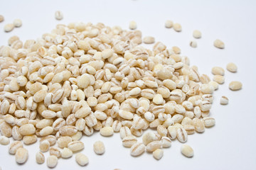 Pearl barley isolated on white