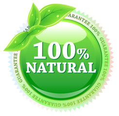 100 percent vector natural label