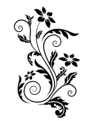Swirl floral element