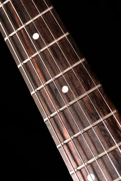 electric guitar fretboard
