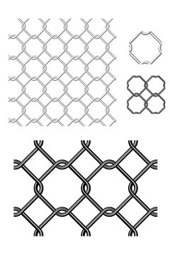 Wire Fence Seamless Pattern