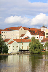 Fototapeta na wymiar TThe medieval town Pisek in Czech Republic