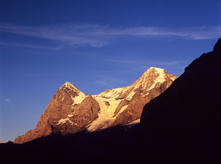 Obraz premium 夕映えのアイガー