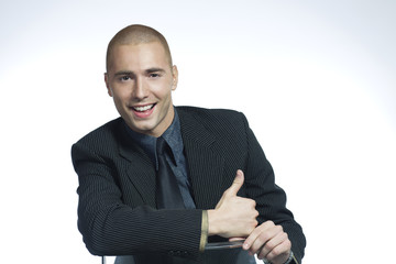optimistic young man