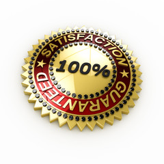 Satisfaction Guaranteed seal over white