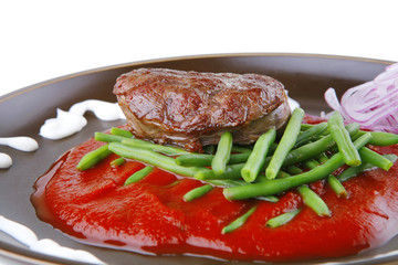 grilled beef portion