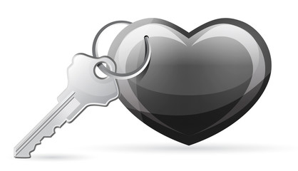 Heart with key