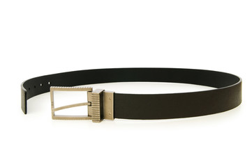 Leather belt isolated on the white background