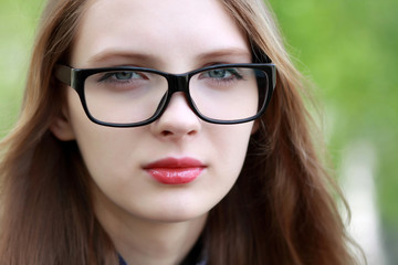 Beautiful girl in glasses