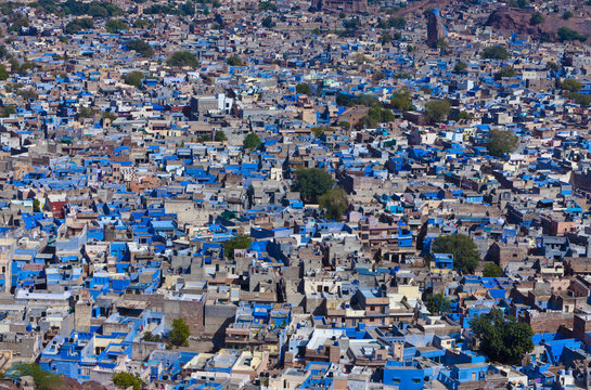 the "BLUE CITY", Jodhpur in Rajasthan, India.